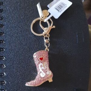 Simply Southern Pink Boot Keychain